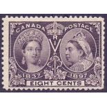 STAMPS : Canada 1897 8c Slate Violet, average mounted mint,