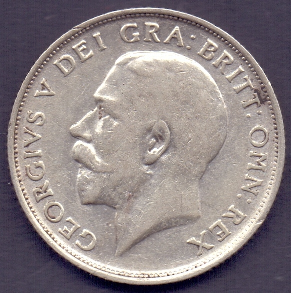 COINS : 1913 George V shilling VF condition (scarce year)