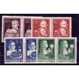 AUSTRIA STAMPS : 1949 unmounted mint set in pairs SG 1102-1115 Cat £220