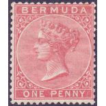 BERMUDA STAMPS : 1865 1d Rose Red,