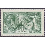 GREAT BRITIAN STAMPS : 1913 £1 Dull Blue Green,