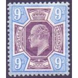 GREAT BRITAIN STAMPS : 1905 9d chalk paper, fine U/M SG 250a.