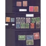 STAMPS : Small selection of Newfoundland 1d and 2d Imperfs, Nova Scotia early issues,