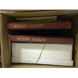 STAMPS : Glory Box of two stock books of World stamps plus a box of Off-Paper (1000's) albums of
