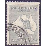 AUSTRALIA STAMPS : 1935 £1 Grey,