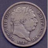 COINS : 1818 George III shilling,