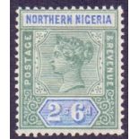 STAMPS : NORTHERN NIGERIA 1900 2/6 Green and Ultramarine,