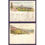 POSTCARDS : FOLKESTONE, two different colour Court postcards of The Leas,