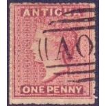 ANTIGUA STAMPS : 1863 1d Dull Rose very fine used,