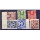 GREAT BRITAIN STAMPS : 1939-48 set of six George VI high values, SG 476-78c.