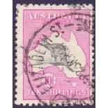 AUSTRALIA STAMPS : 1915 10/- Grey and Bright Aniline Pink,