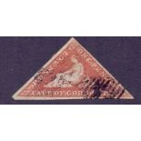 STAMPS : CAPE OF GOOD HOPE 1853 1d Brick Red,