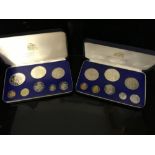 COINS : 1976 and 1975 Barbados proof sets, coins sealed,