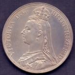 COINS : 1889 Queen Victoria Crown F-VF condition