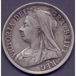 COINS : 1895 Queen Victoria Half Crown single shield,