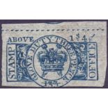 1785 3d Blue 1/4 GLOVE DUTY STAMP,