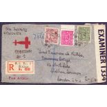 AIRMAIL POSTAL HISTORY : CHINA, 1944 Reg