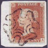GREAT BRITAIN STAMPS : 1841 1d Red Plate