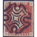 GREAT BRITAIN STAMPS : 1841 Penny Red pl