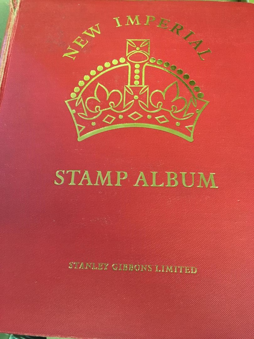 STAMPS : Box of empty albums including a old Imperial album (some pages removed) - Image 2 of 3