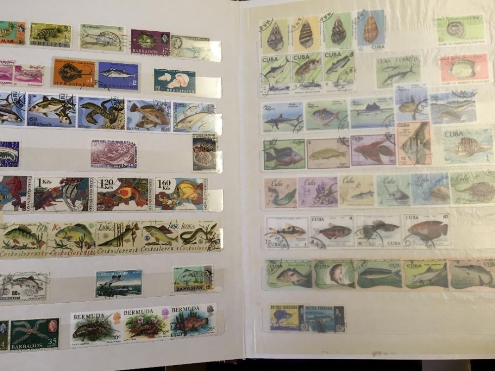 STAMPS : Various albums of mixed stamps mainly of a thematic nature, Birds, Shells, - Image 5 of 5