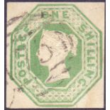 GREAT BRITAIN STAMPS : 1847 1/- Pale Green,