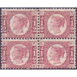 GREAT BRITAIN STAMPS : 1870 1/2d plate 14 ,