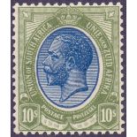 STAMPS : SOUTH AFRICA : 1913 10/- Deep Blue and Olive Green,