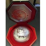 COINS : 1996 SINGAPORE $10 Silver Piedfort Proof coin 62.
