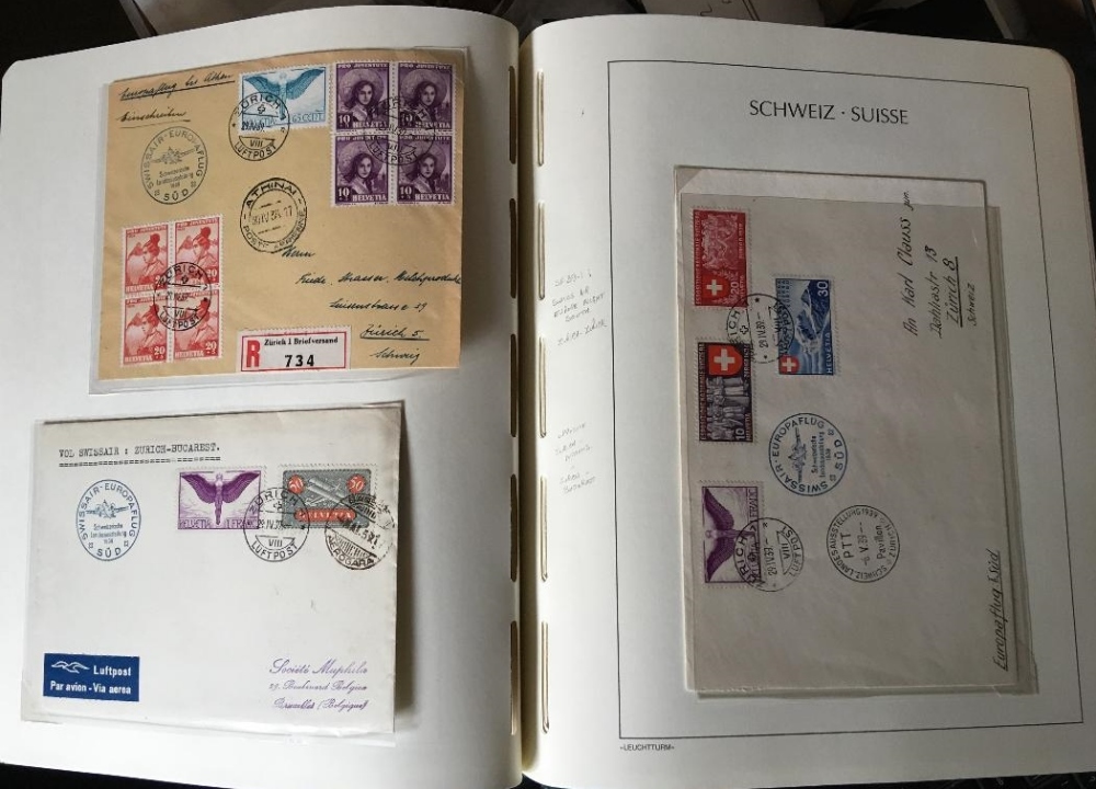 AIRMAIL COVERS : SWITZERLAND, a wonderful collection of airmail covers from 1928 to 1949. - Image 7 of 8