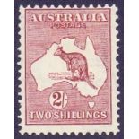 STAMPS : AUSTRALIA : 1929 2/- Maroon mounted mint SG 110 Cat £85