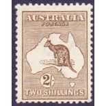 STAMPS : AUSTRALIA : 1913 2/- Brown,