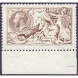 GREAT BRITAIN STAMPS : 1915 2/6 Pale Brown WORN PLATE,