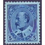 STAMPS : CANADA : 1903 5c Blue,