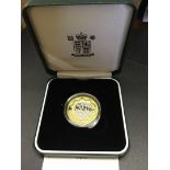 COINS : 2001 £2 Silver and Gold plate proof coin,