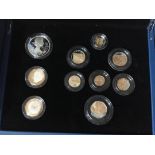 COINS : 2012 Diamond Jubilee Silver and gold plate proof coin set in blue leather style display box