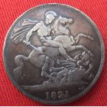 COINS: 1821 GIV Crown fine condition