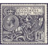 GREAT BRITAIN STAMPS : 1929 PUC £1 fine used example of this iconic stamp SG 438