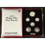 COINS : 1988 SINGAPORE Sterling Silver proof coin set in special presentation box.