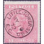 GREAT BRITAIN STAMPS : 1867 5/- Rose plate 1, slightly off centre which is normal for this issue,