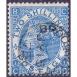 GREAT BRITAIN STAMPS : 1867 2/- Dull Blue (CB),
