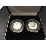 COINS : 1998 Silver proof 50p two coin set boxed with certificate