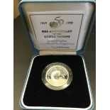 COINS : 1995 Great Britain £2 United Nations SIlver Proof coin ,