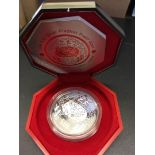 COINS : 1995 SINGAPORE $10 Silver Piedfort Proof coin 62.