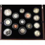 COINS : 2017 United Kingdom Premium Proof coin set, housed in quality wooded display box,