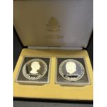 COINS : 1978 BAHAMAS Silver proof set of two $10 coins, boxed and encapsulated each coin weighs 45.