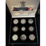 COINS : 1995 WWII 50th Anniversary Silver proof set of various coins,