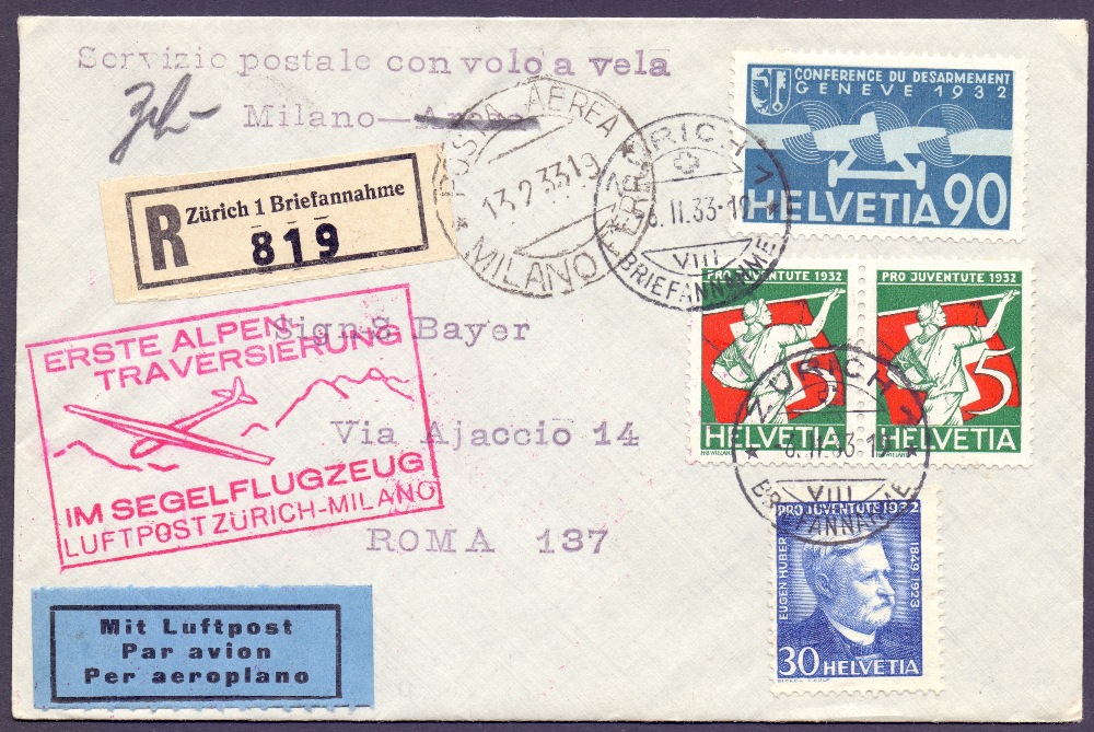 AIRMAIL COVERS : SWITZERLAND, a wonderful collection of airmail covers from 1928 to 1949. - Image 2 of 8