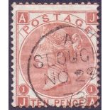 GREAT BRITAIN STAMPS : 1867 10d Red Brown,