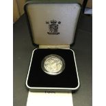 COINS : 1995 Great Britain £2 Peace Silver proof coin cased and in special display box.